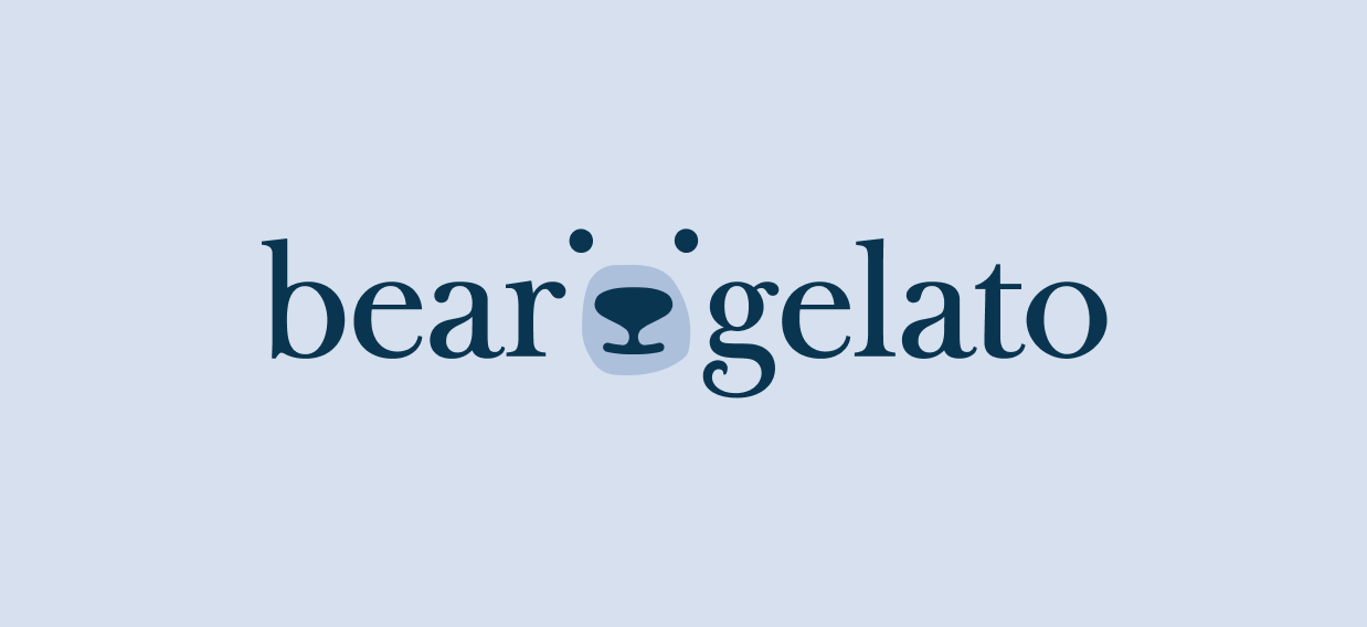 Bear mascot logo with geometric design